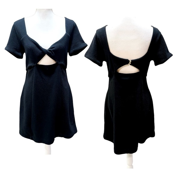 Maeve by Anthropologie Black Cut Out Dress Medium NWT NEW! - Picture 1 of 8